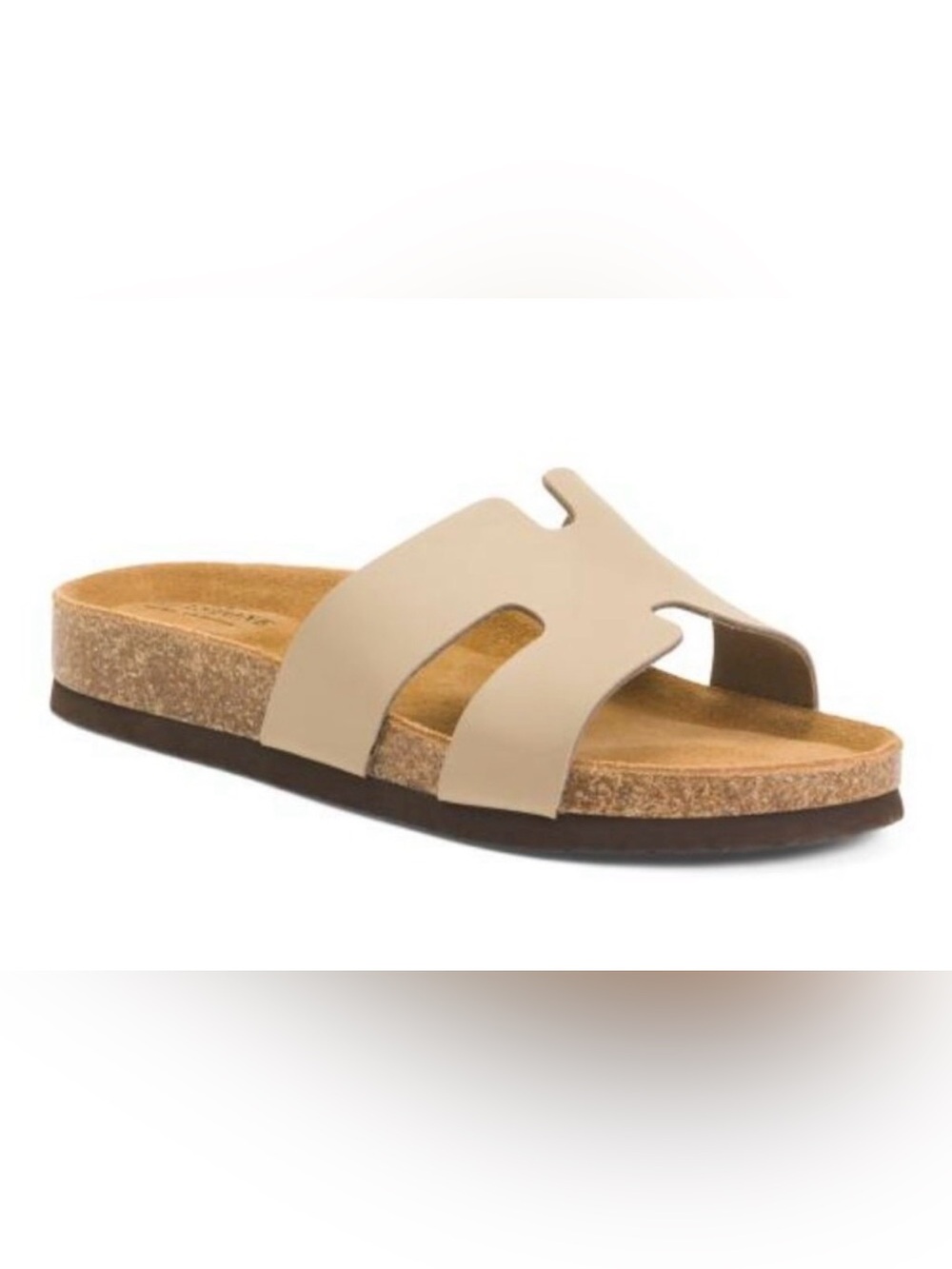 Greystone Slide Sandals in Metallic Taupe - Comfortable Casual Slip-Ons Sz 10